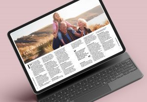 Content marketing on laptop