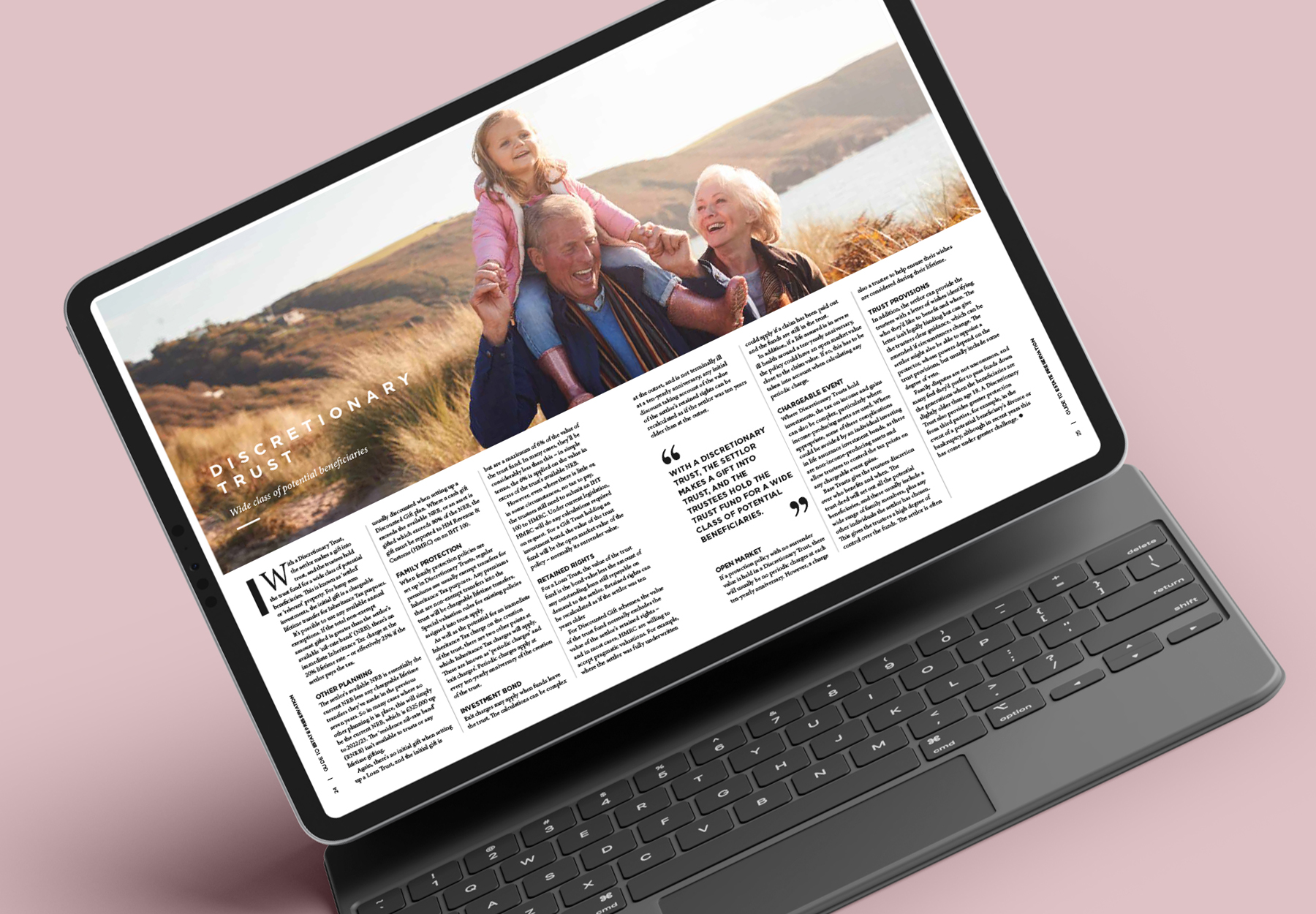 Content marketing on laptop