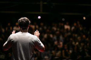 Speaker giving a talk