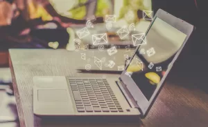 Marketing automation for Financial Services laptop