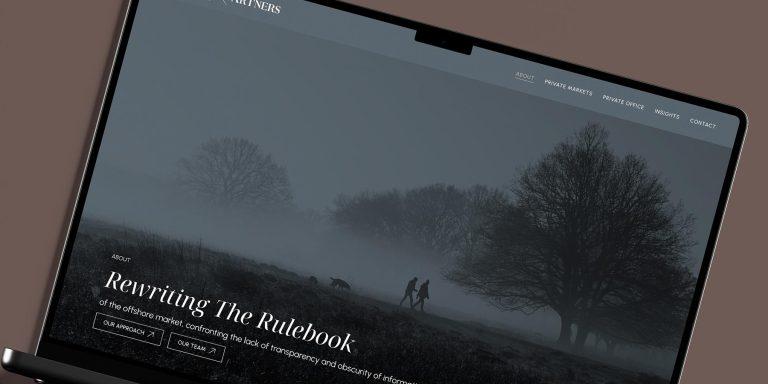 Website home screen